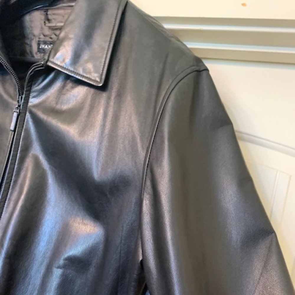 Super Nice, Like New, Jhane Barnes Men's Leather Jacket, Size 44